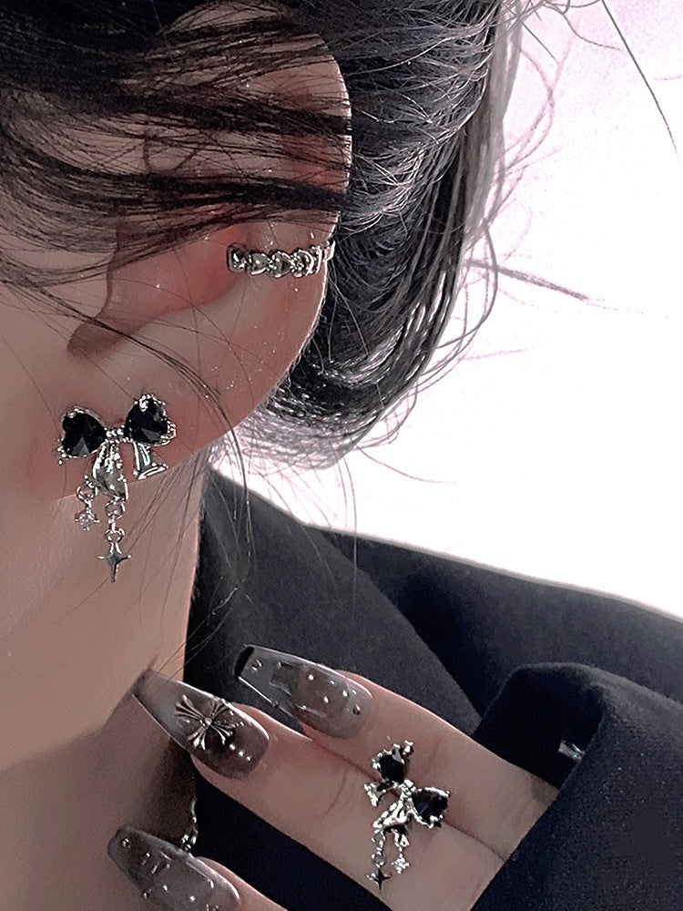 Boucles d'oreilles à tige avec nœud d'astérisme pour femmes, conception d'intérêt particulier