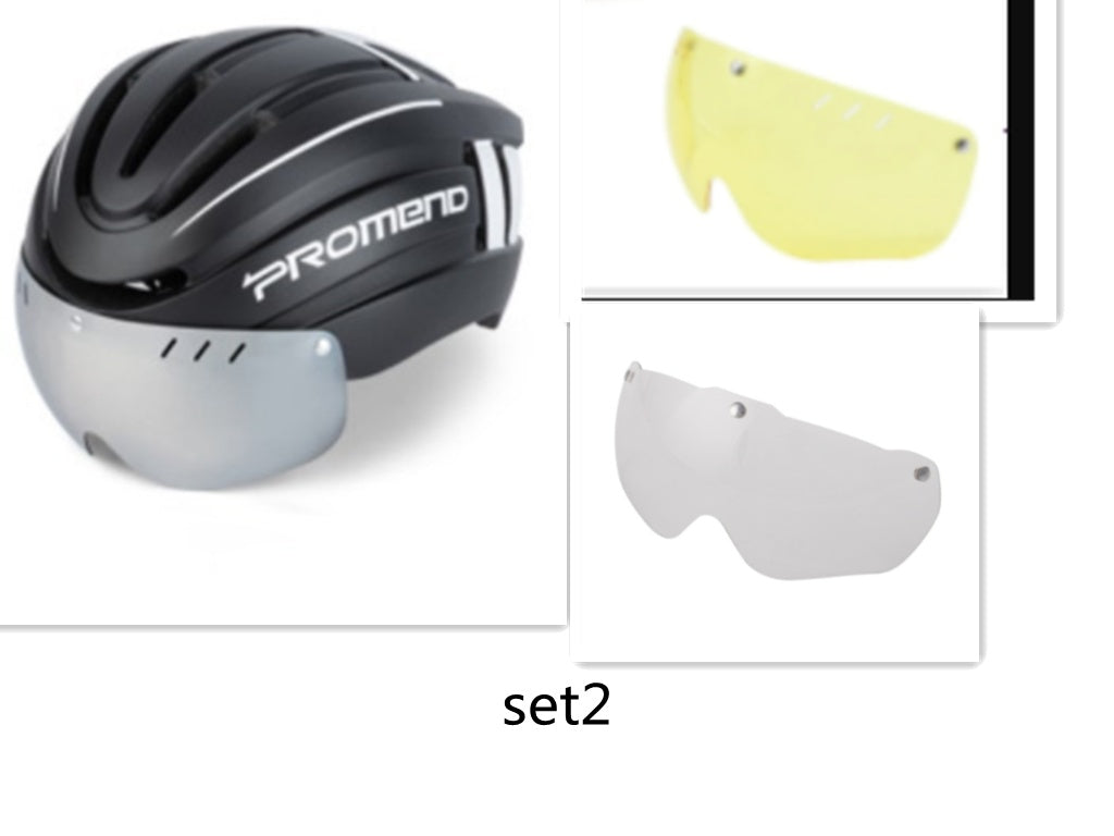 Casque de VTT et casque moulé intégralement avec lumière d'avertissement LED, équipement d'équitation en montagne