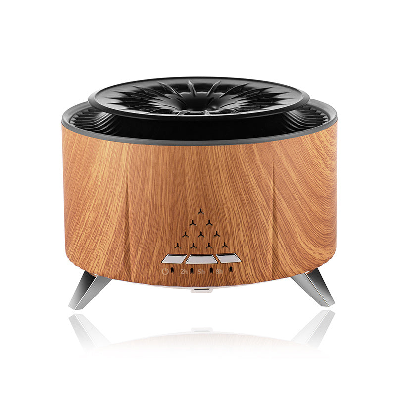 Diffuseur d'humidificateur de volcan télécommandé, vente en gros, diffuseur de flamme de feu avec lumières, nouvel arrivage