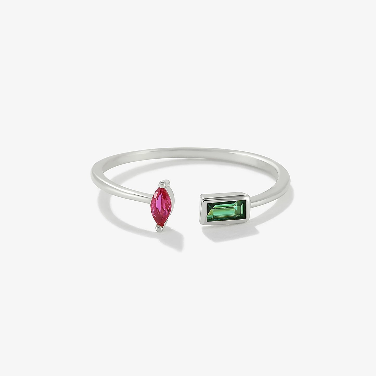 Bague Zircon Colorée Design Simplicité Créative