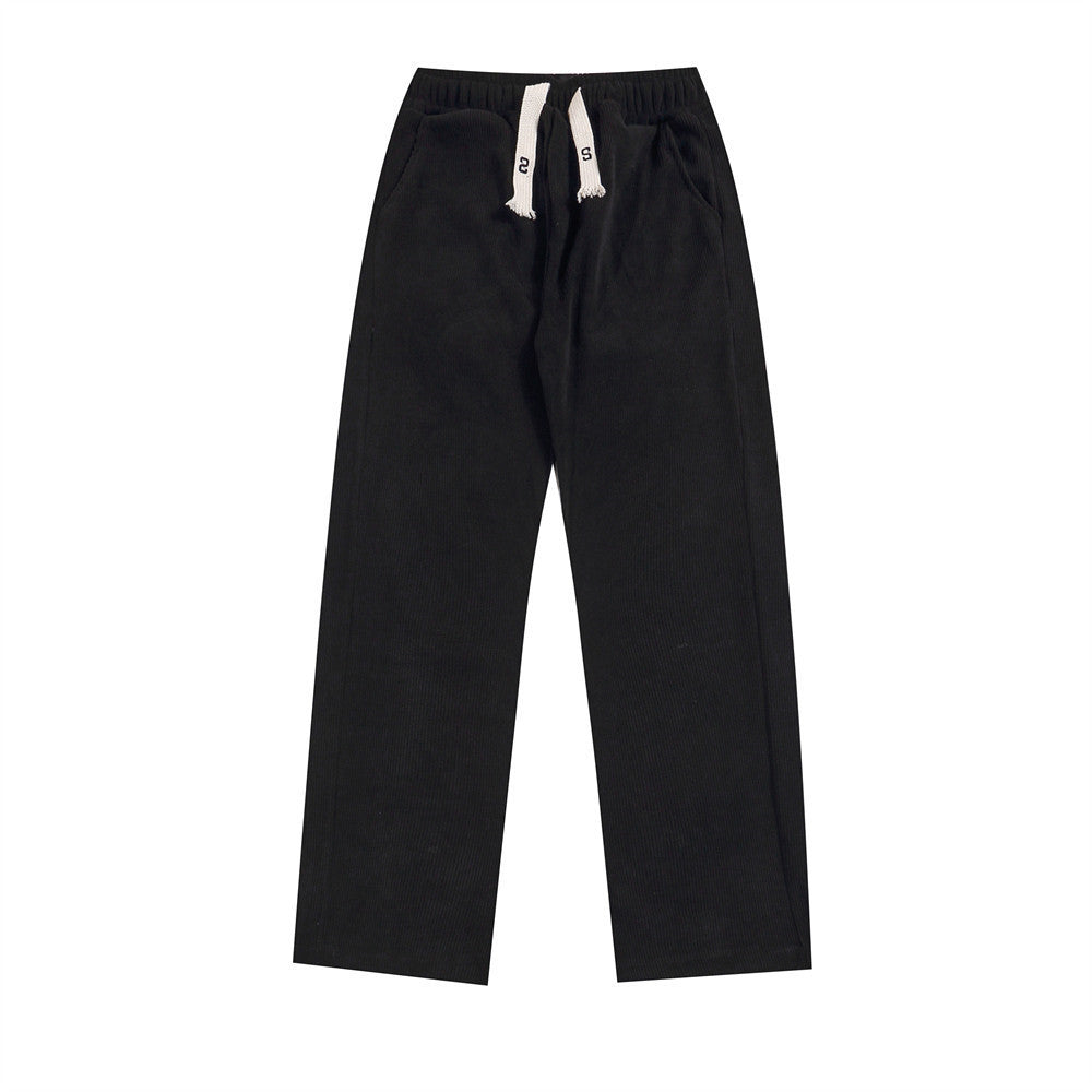 Solid Color With Fur Casual Pants Men