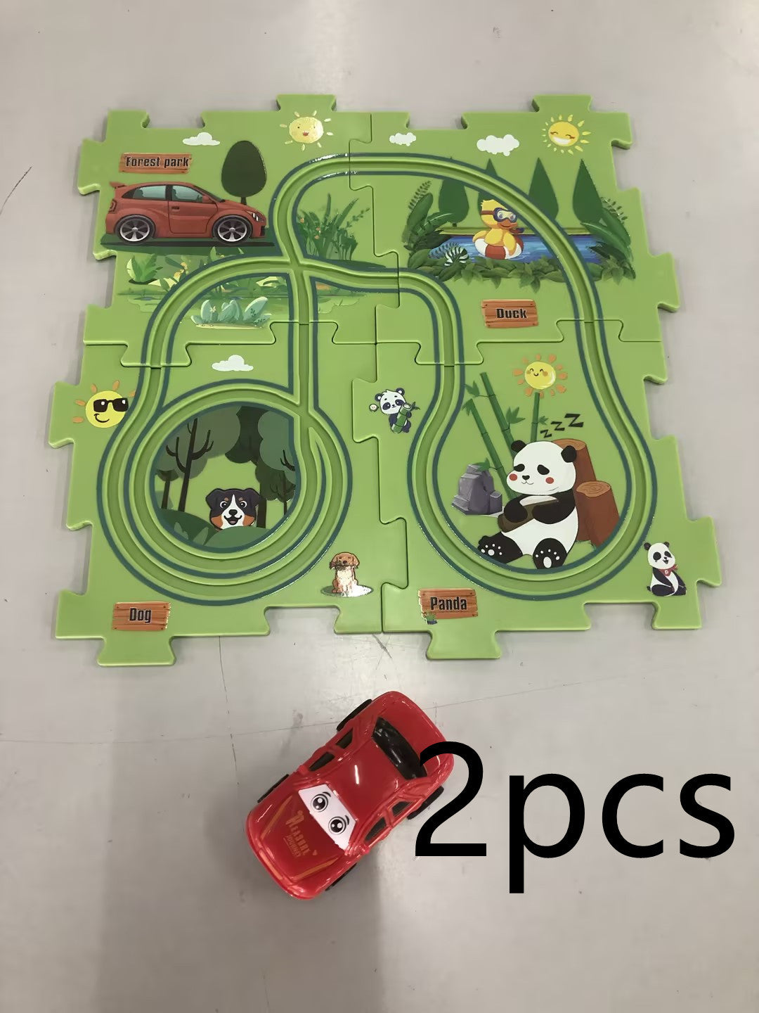 Puzzle pour enfants, vitesse de chemin de fer électrique, assemblage de voiture électrique automatique, scène de ville, Construction, jouet éducatif, cadeau