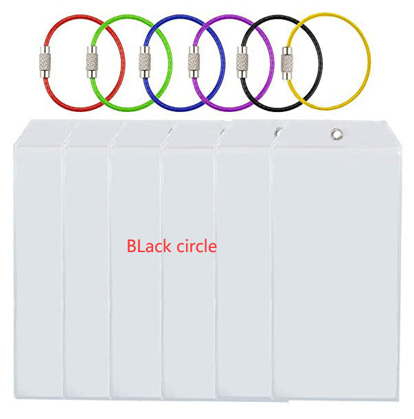 Luggage Label Vertical Transparent Sealed Waterproof ID Card Holder