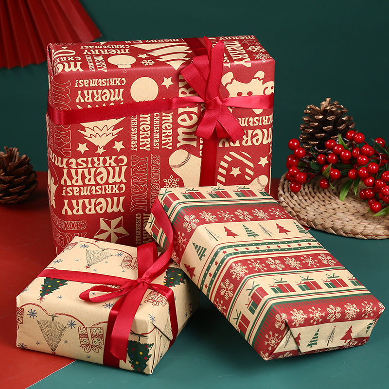 Papier d'emballage épais pour cadeaux de Noël