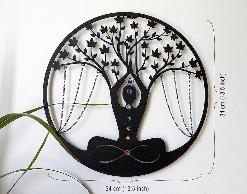 Arte Decoración Yoga Meditación Artesanía para colgar en la pared