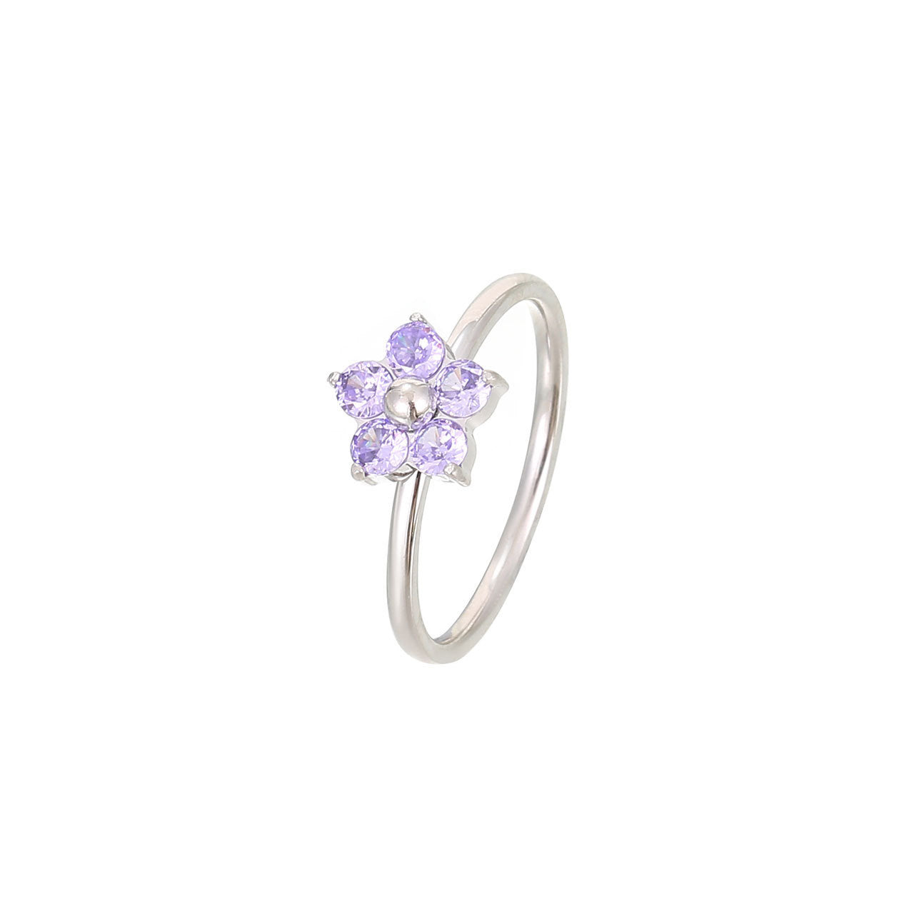 Bague Artsy de personnalité de style froid de fleur simple