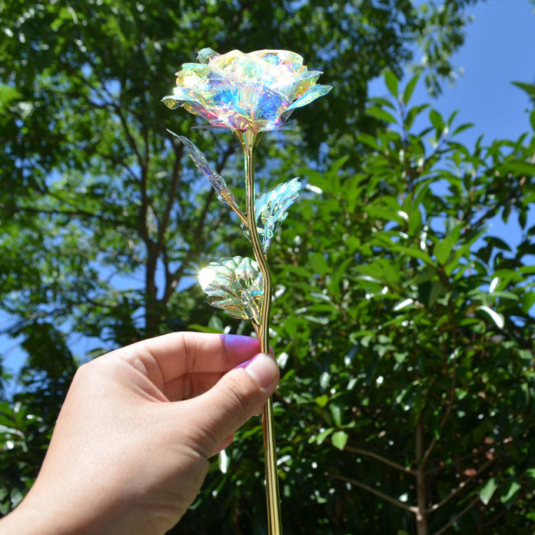 Rosas de lámina dorada Regalo del día de San Valentín chino Chocolate Rosa dorada Día de San Valentín