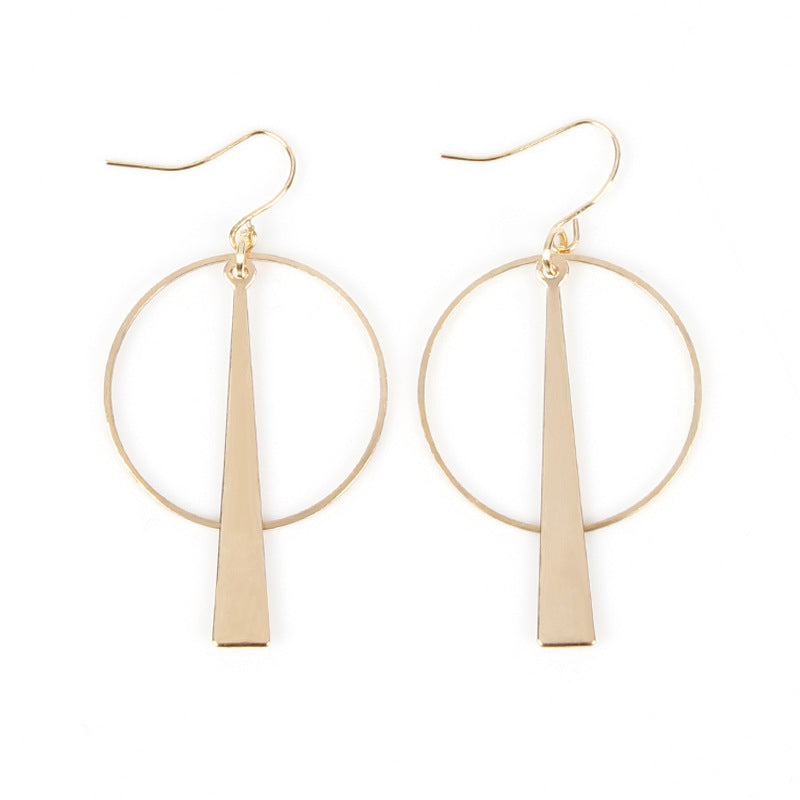 Boucles d'oreilles rondes à géométrie créative, longues boucles d'oreilles assorties avec tout, à la mode