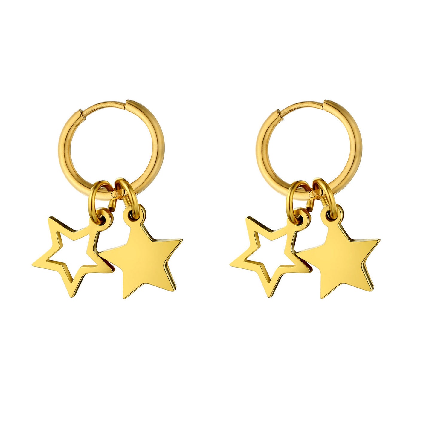 Boucles d'oreilles pince à crabe conque Sun Queen
