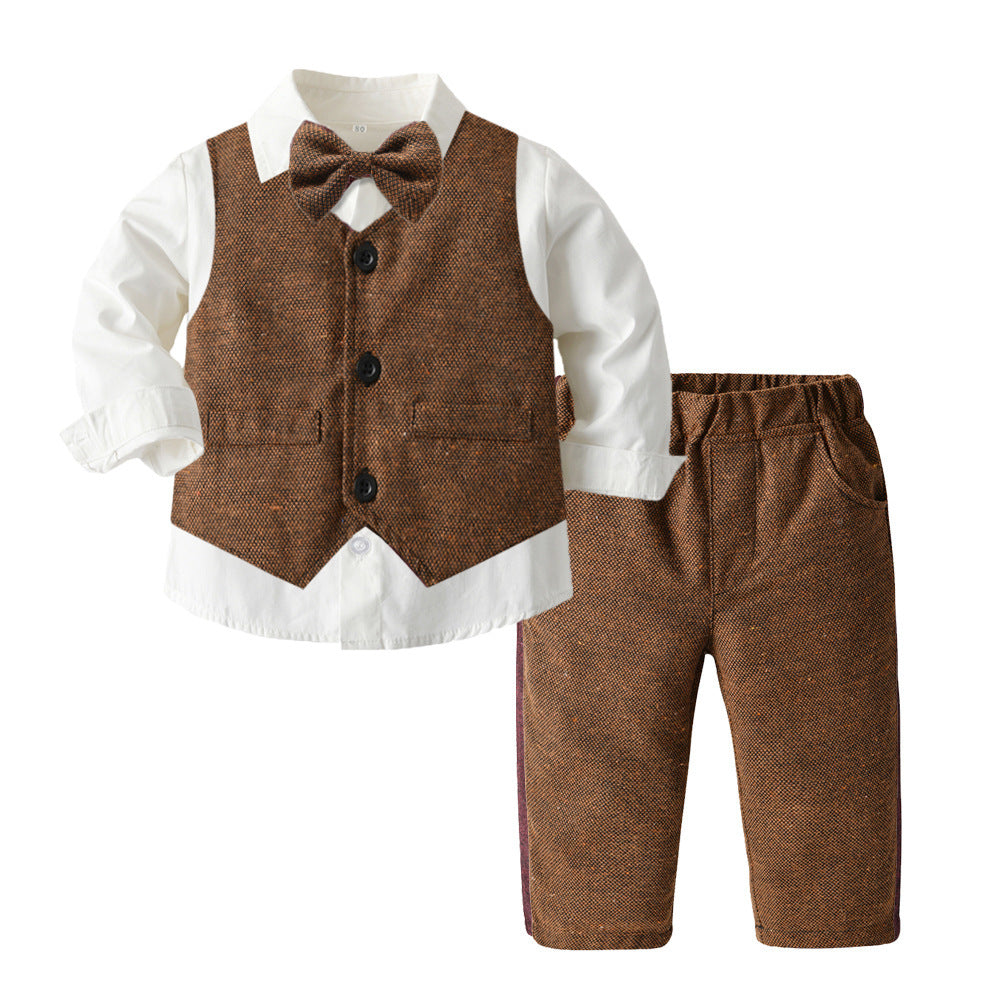 Ensemble trois pièces pour enfants, vêtements d'automne pour garçons