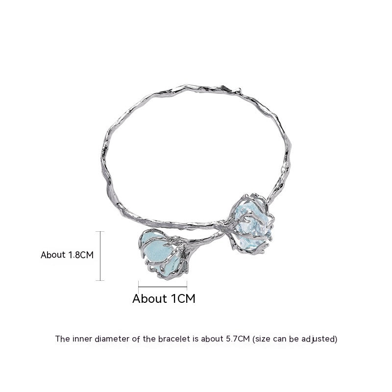 Collar Original Serie Glaciar Azul Para Mujer