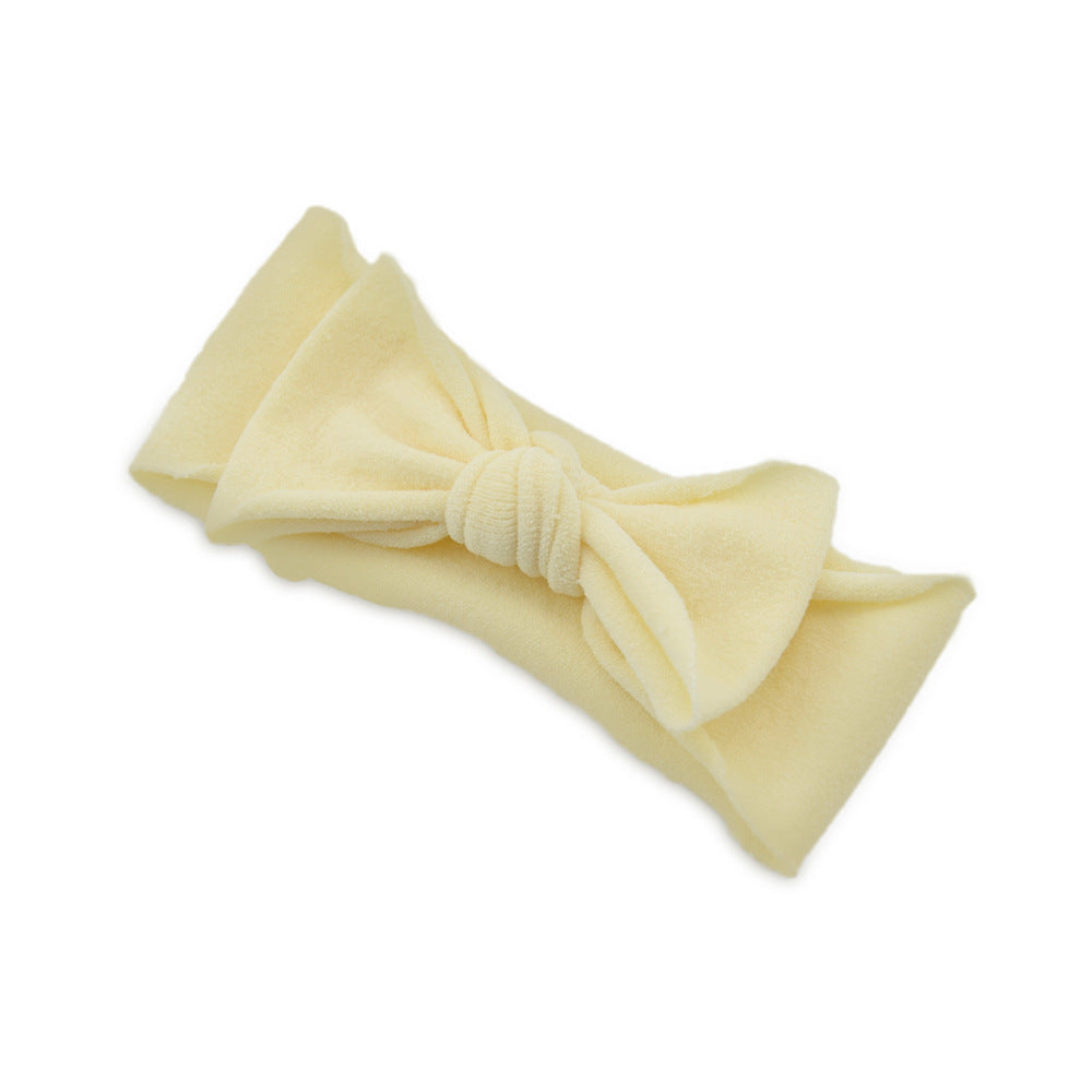 Accessoires pour cheveux de bébé, bandeau noué de couleur unie