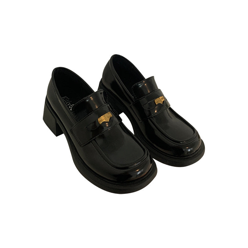 Women's Thick-soled Slip-on Medium Chunky Heel Pumps