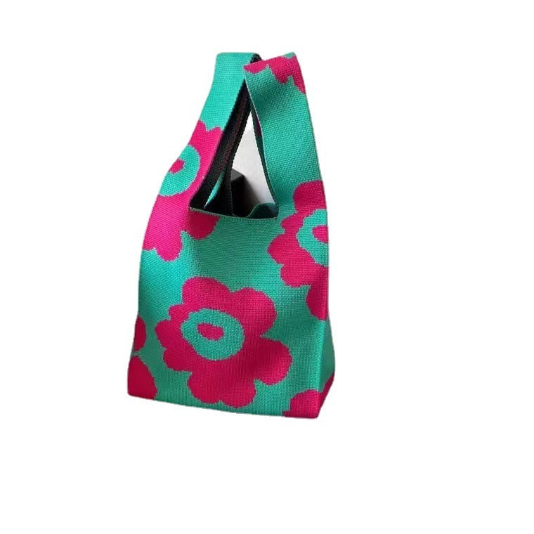 Sacs à main brodés de fleurs, sac de Shopping de loisirs pour dames, réutilisable pour étudiant