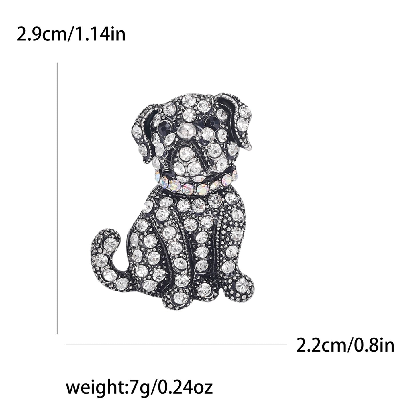 Broche créative en diamant d'eau pour animaux