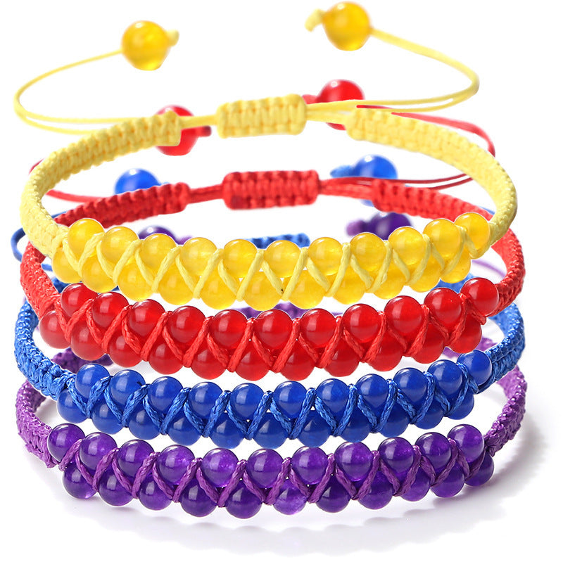 Bohemian Style Fashion Accessories Friendship Rope Bracelet Double Row Beads