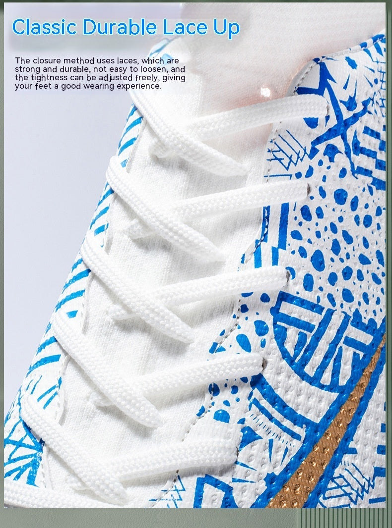 Nouveau Chaussures de football de terrain ferme haut de gamme de sport respirant