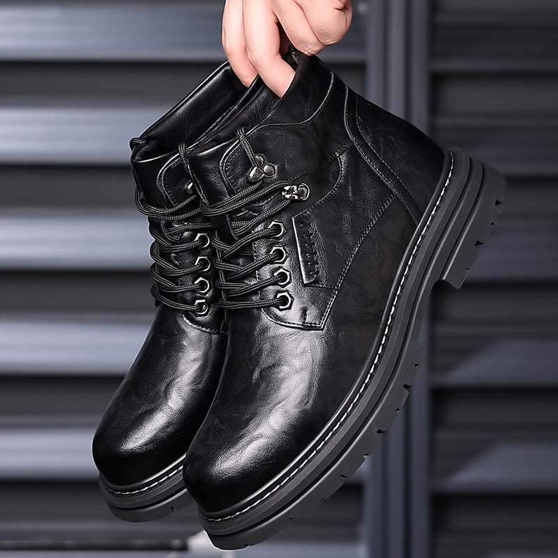 Botas altas de estilo británico de moda masculina