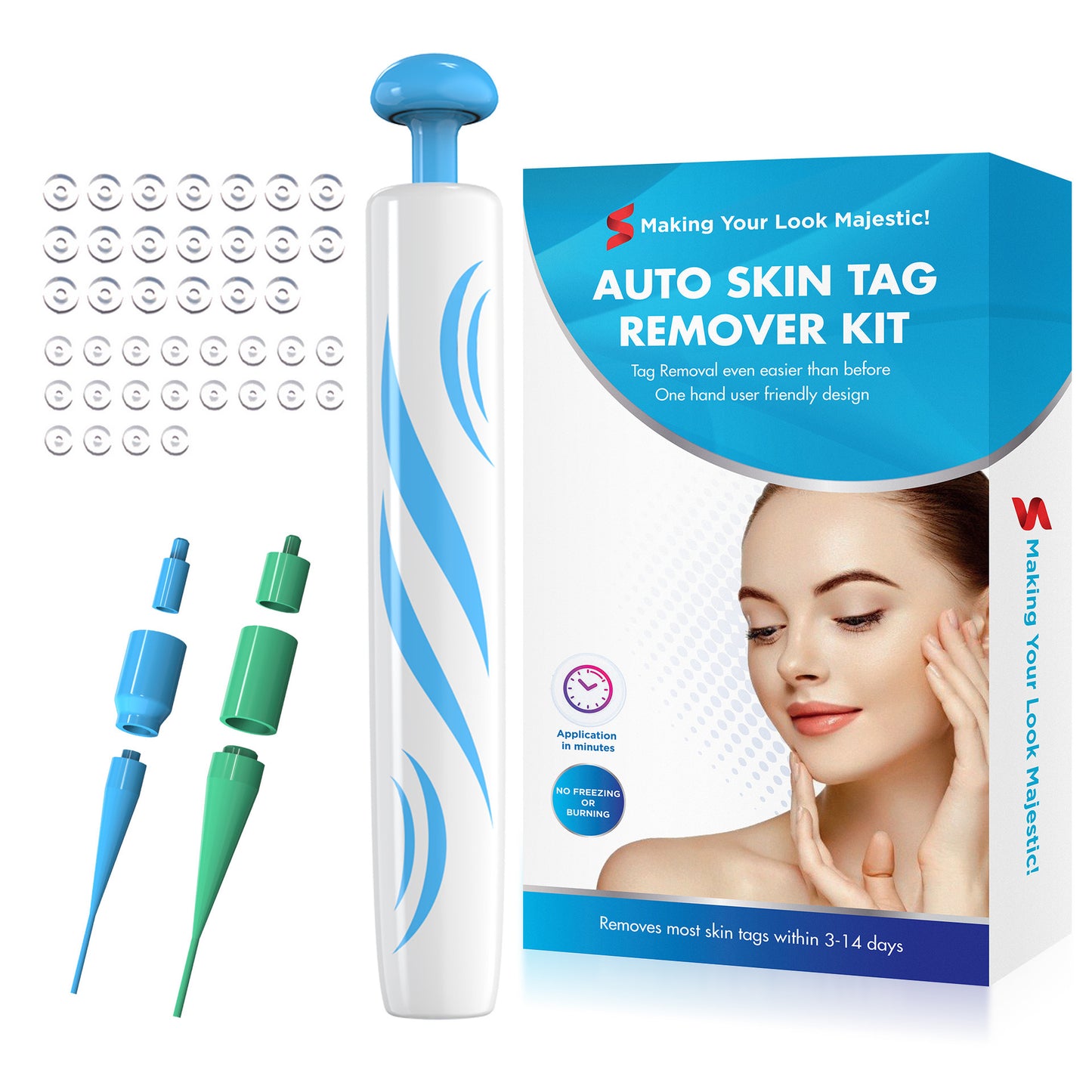 Kit d'élimination des étiquettes de peau, équipement pour éliminer les verrues, les grains de beauté, à usage domestique, outil de traitement des micro-étiquettes de peau, outil de soins de la peau facile à nettoyer