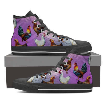 Chaussures en toile à motif de poulet, style couple