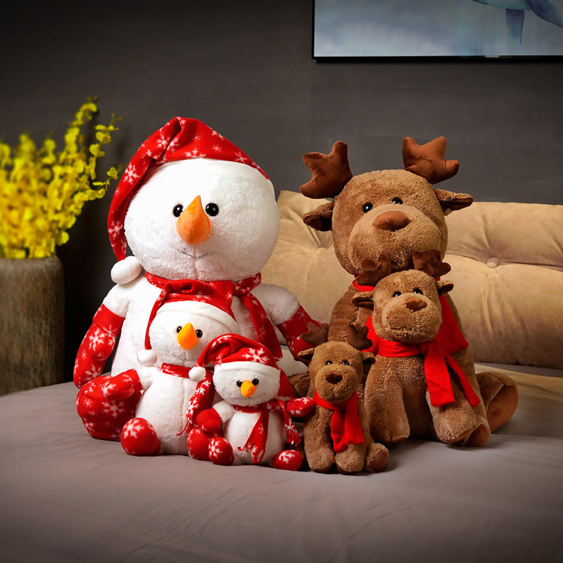 Bonhomme de neige Ragdoll peluche wapiti poupée cadeau de noël
