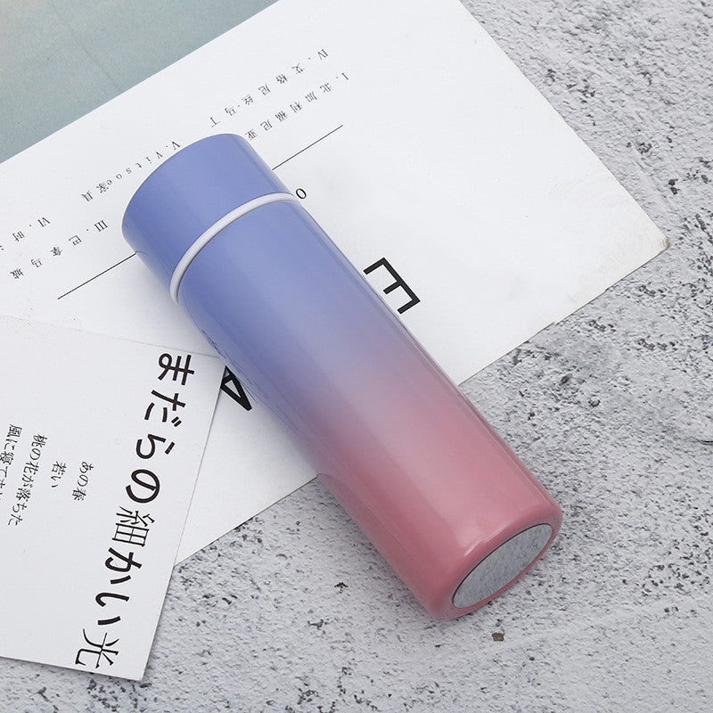 Botella inteligente de acero inoxidable, taza con pantalla de temperatura, frascos de vacío, viaje, coche, sopa, taza de café, botella de agua