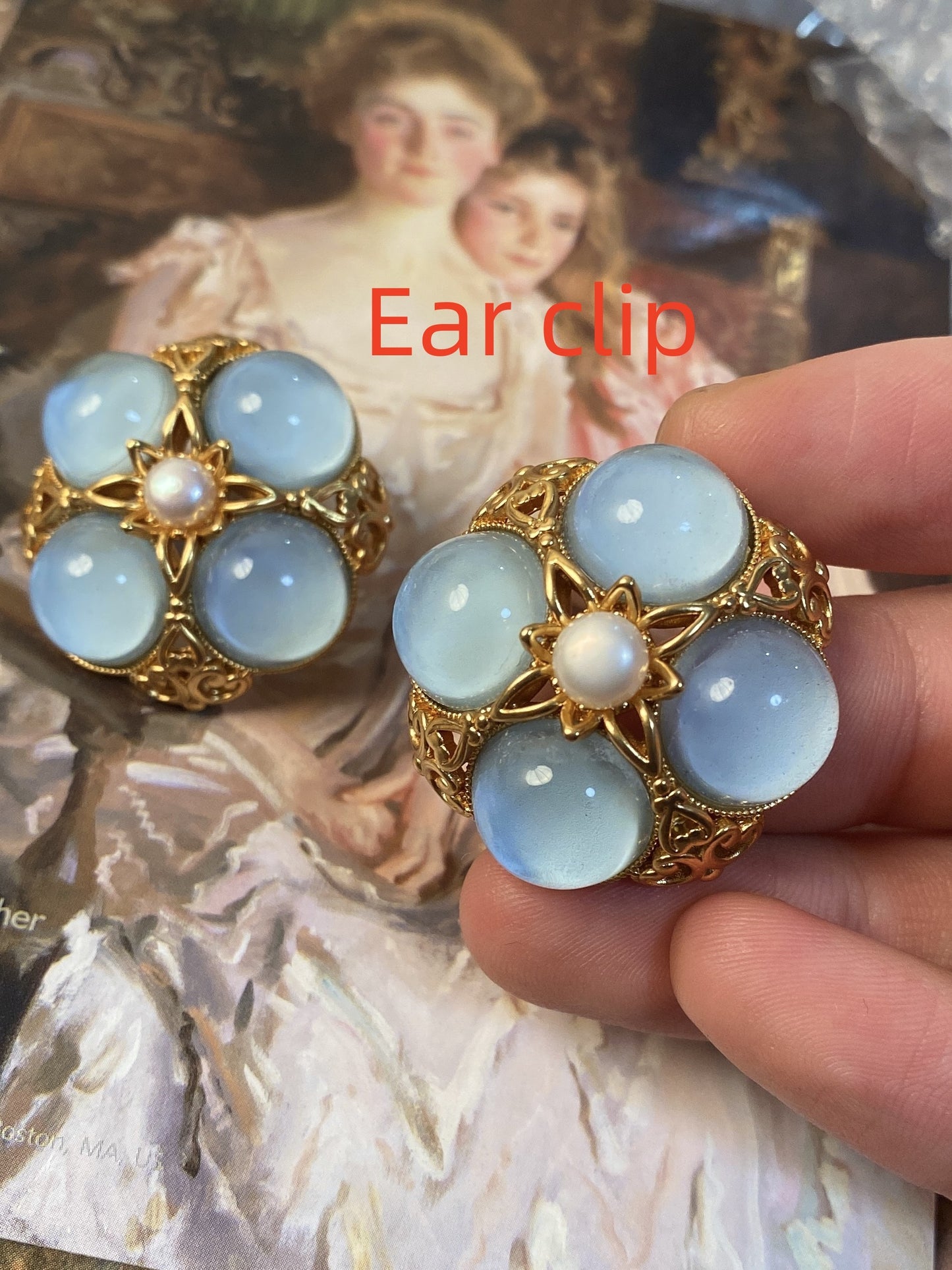 Retro Court Glaze Earring Ear Clip
