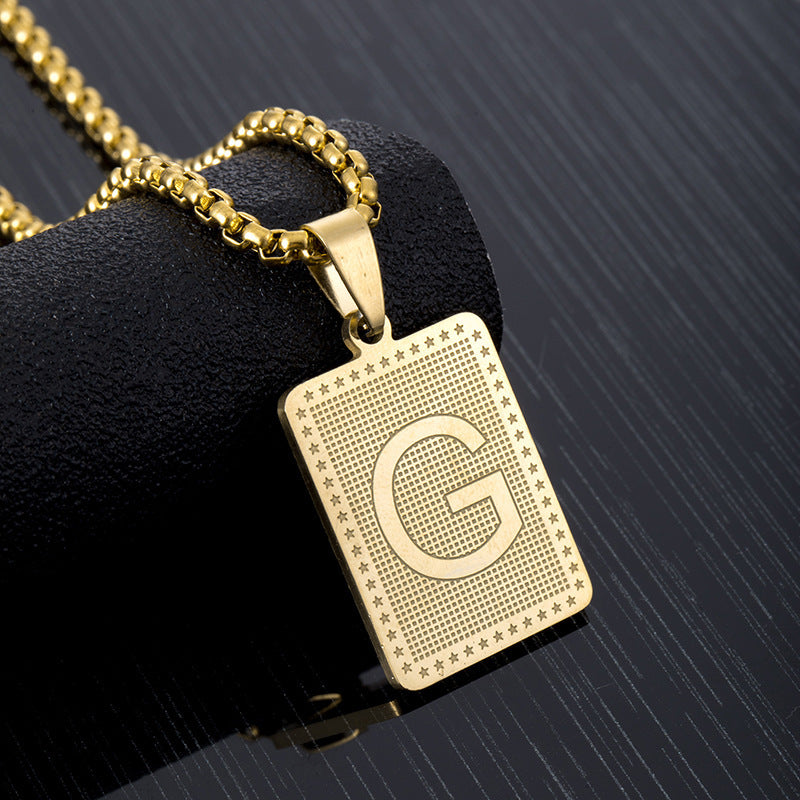 Women's Letter Fashion Stainless Steel Pendant Necklace