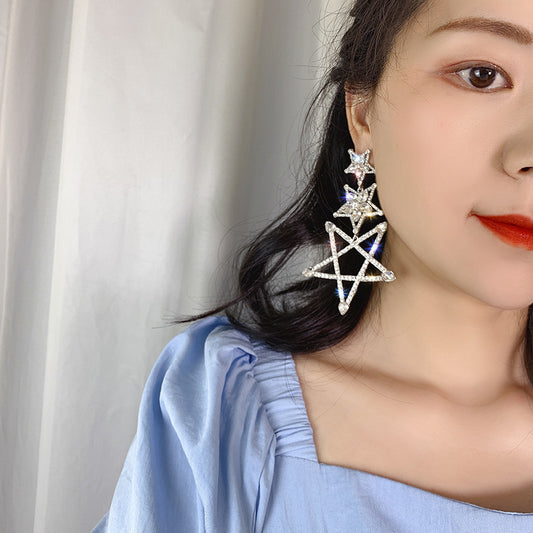 Women's Fashion New Pentagram Earrings