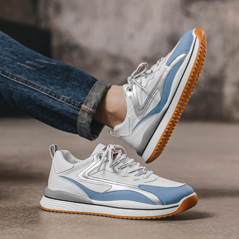 Zapatos casuales deportivos cómodos y transpirables con cordones para hombre