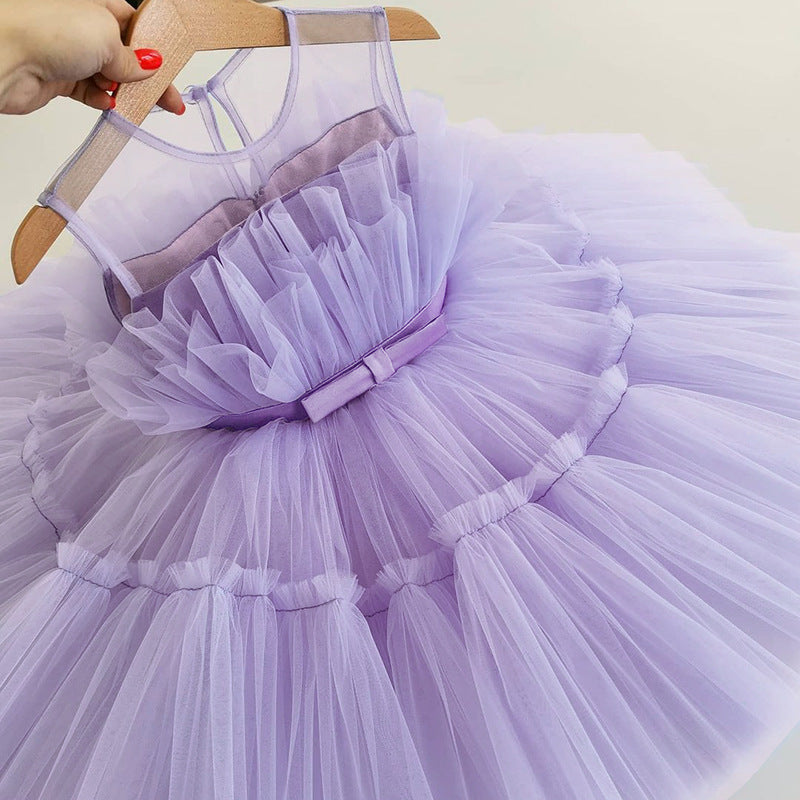 Robe pour enfants robe de princesse fille en gaze moelleuse