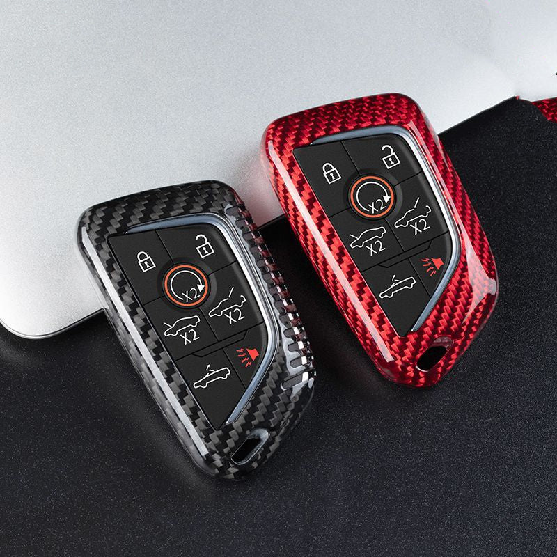 Coque de porte-clés à distance en fibre de carbone