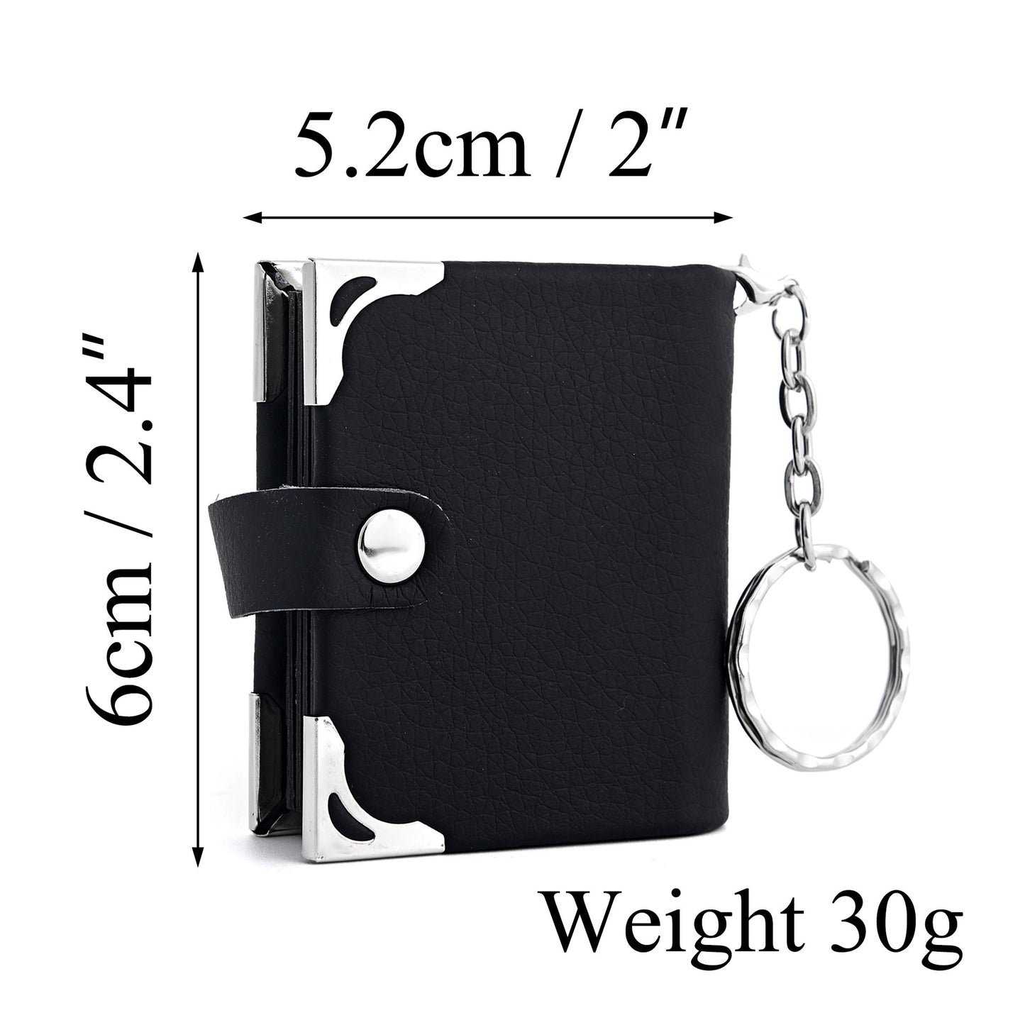 Mini llavero con foto de cuero colgante