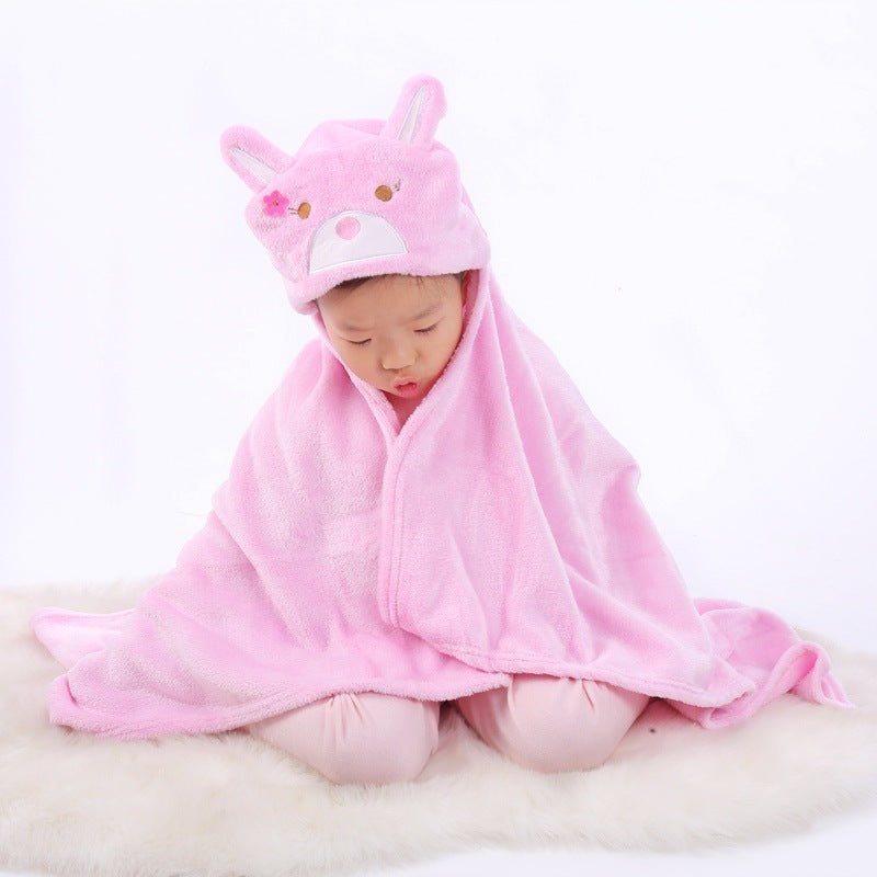 Serviette de bain à capuche pour enfants, peignoir pour bébé, serviette en forme d'animal mignon