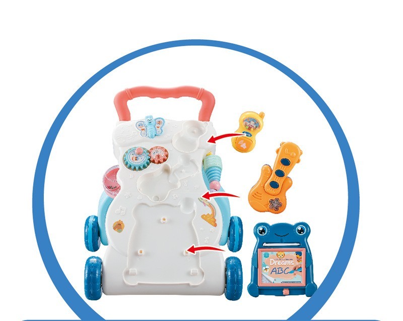 Juguetes educativos para niños, andador Musical multifuncional, carrito antivuelco