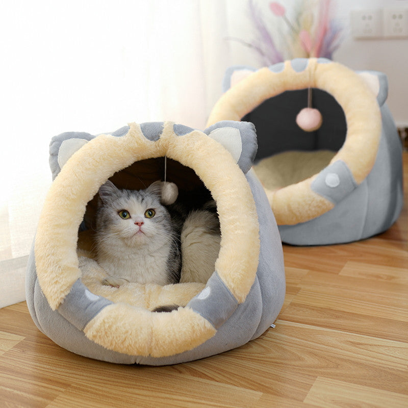 Maison pour chat, villa fermée, fournitures pour chat, lit