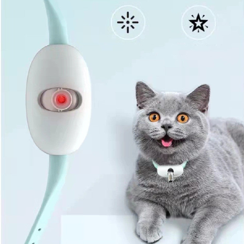 Juguete automático para gatos, Collar inteligente con láser, carga USB eléctrica, juguetes divertidos para gatitos, artículos interactivos de entrenamiento para mascotas