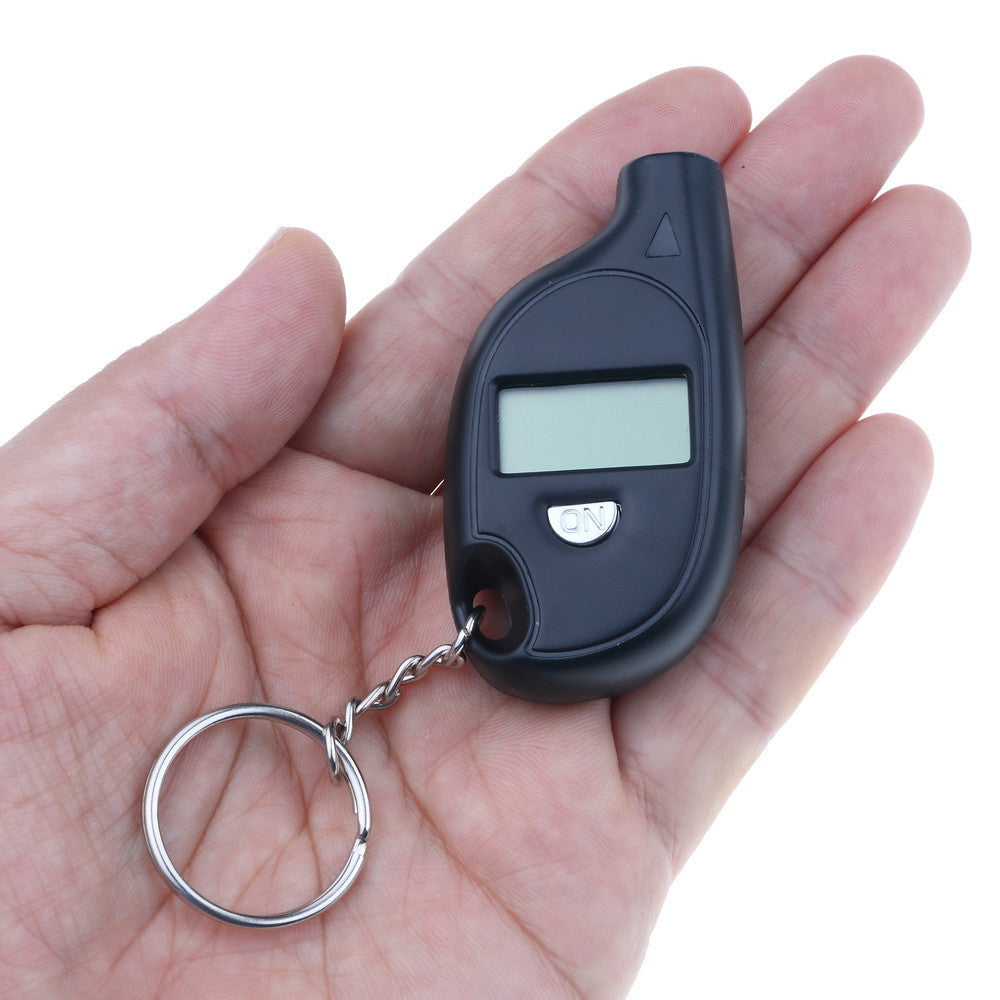Keychain tire pressure gauge