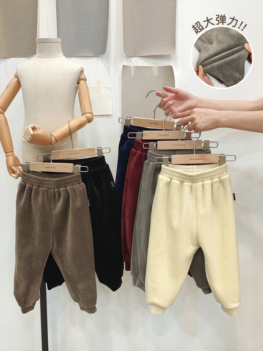 Pantalon garçon plus velours