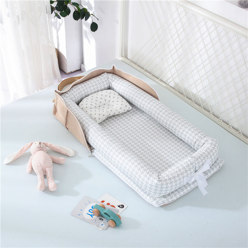 Lit de bébé portable en coton nouveau-né pliable
