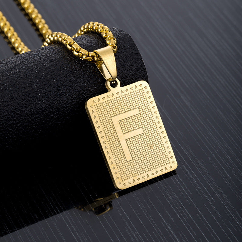 Women's Letter Fashion Stainless Steel Pendant Necklace