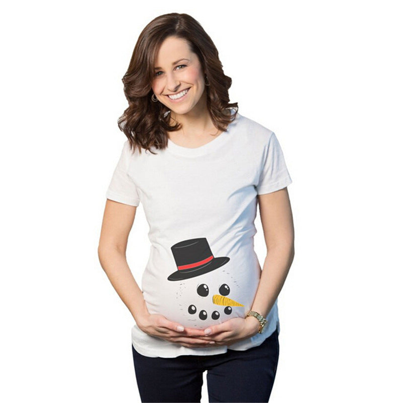 Maternidad con estampado de manos divertidas