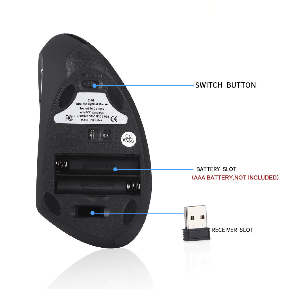 Souris verticale gauche Souris sans fil