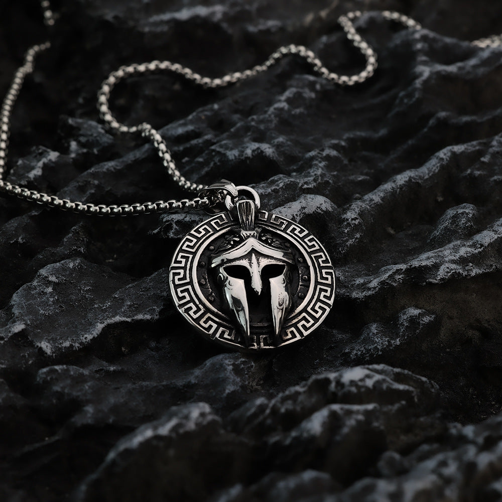 Ancient Greek Stainless Steel Personality Spartans Mask Pendant