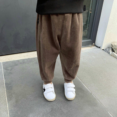 Pantalon garçon plus velours