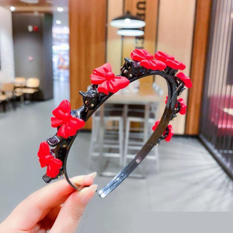 Accessoires pour cheveux à pince pour filles, rouge filet