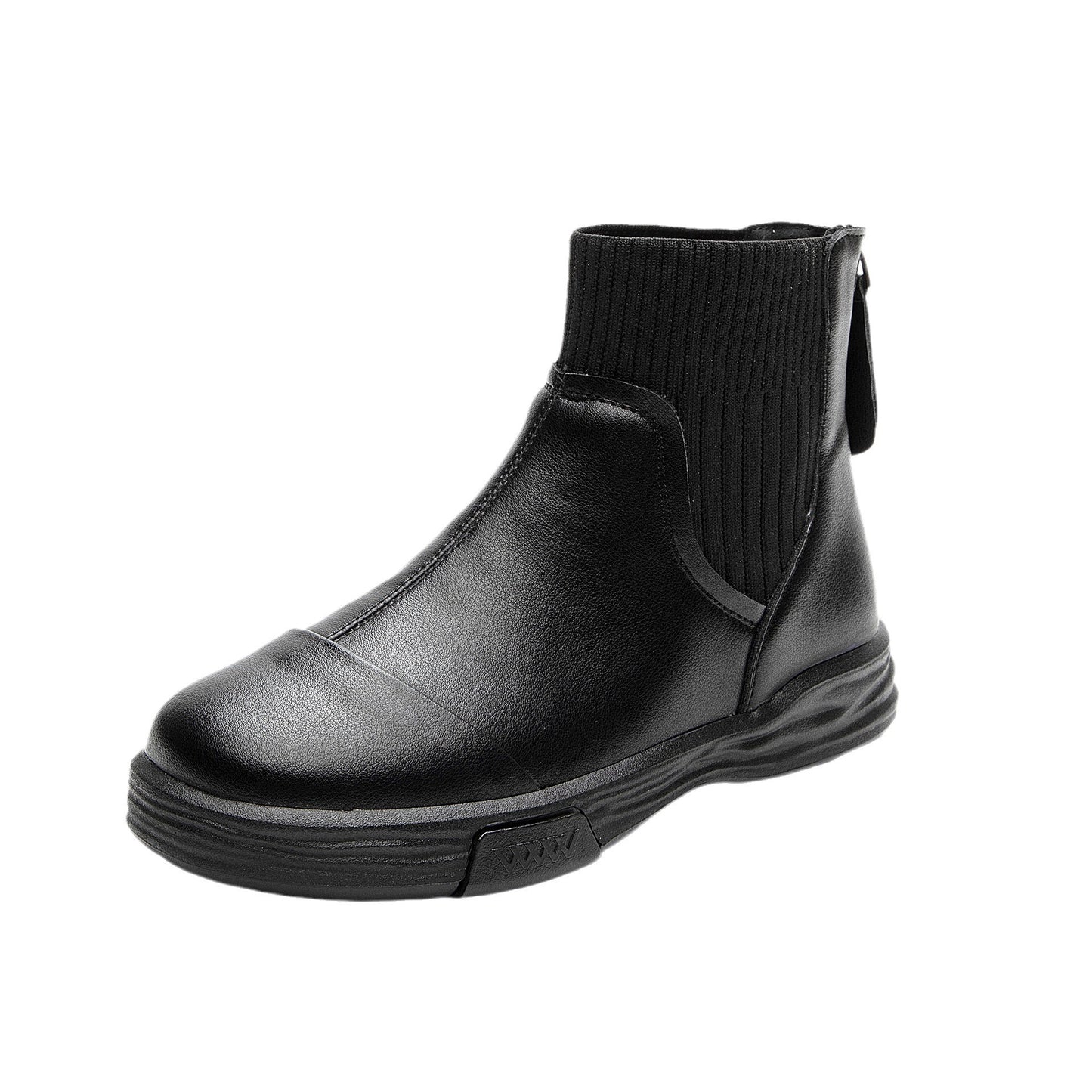 Bottines élastiques plates vintage Bottines doublées en polaire assorties