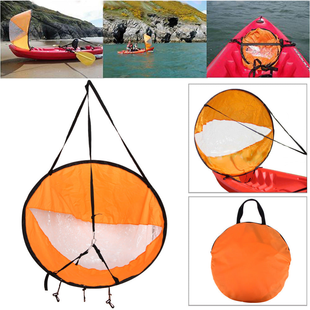 Voile de Kayak pliante, pagaie à vent, planche à pagaie Popup, voile de canoë Durable, aviron, bateau sous le vent