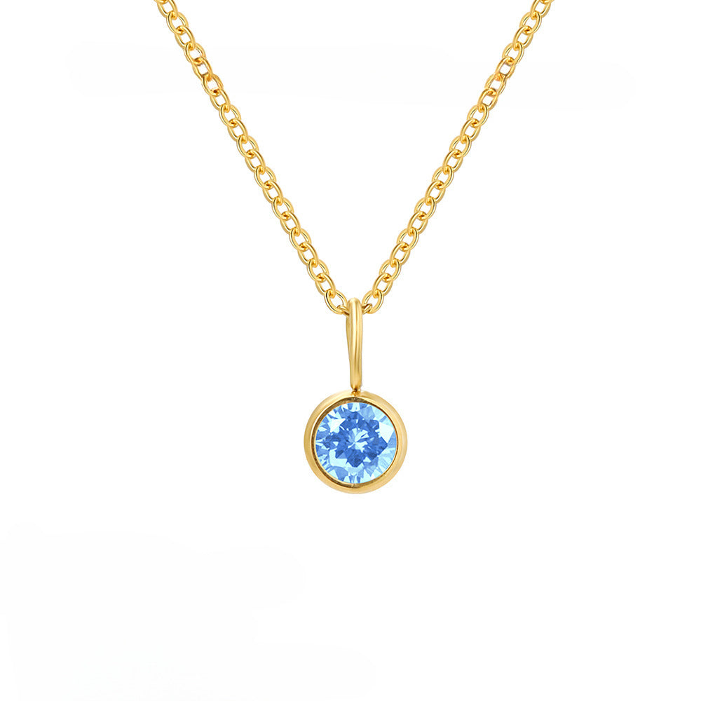 Collier de pierre de naissance d'élément de personnalité de mode