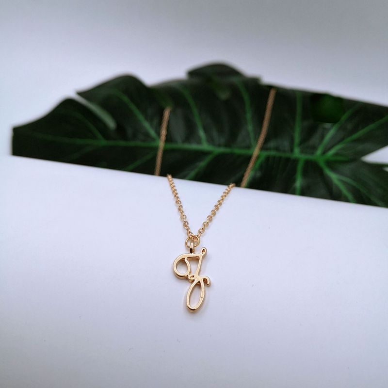Ornament 26 Letter Necklace Simple Fashion Character Capital English Pendant Special-interest Design Clavicle Chain